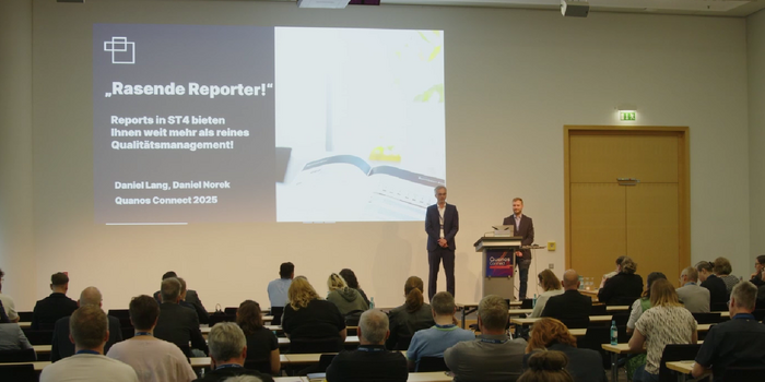 Unsere Referenten Daniel Norek und Daniel Lang auf der Quanos Connect 2025