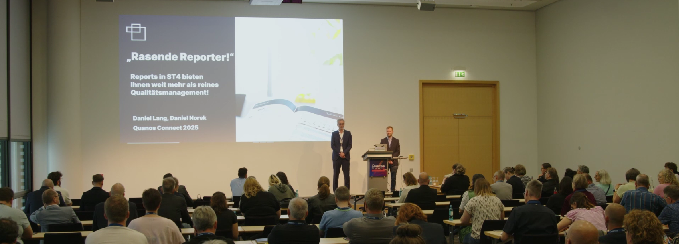 Unsere Referenten Daniel Norek und Daniel Lang auf der Quanos Connect 2025